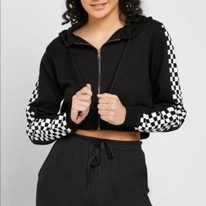 cropped zip up hoodie forever 21